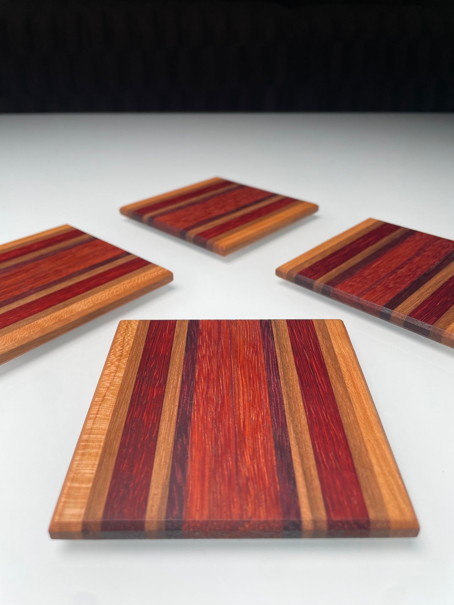 Coasters (Cherry, Walnut, Padauk, Purpleheart & Zebrawood)