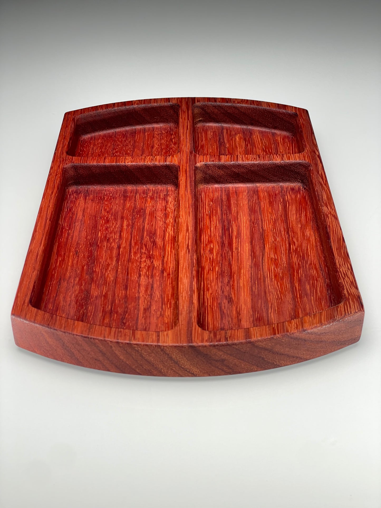 Valet Tray - Zebrawood with 4 Compartments