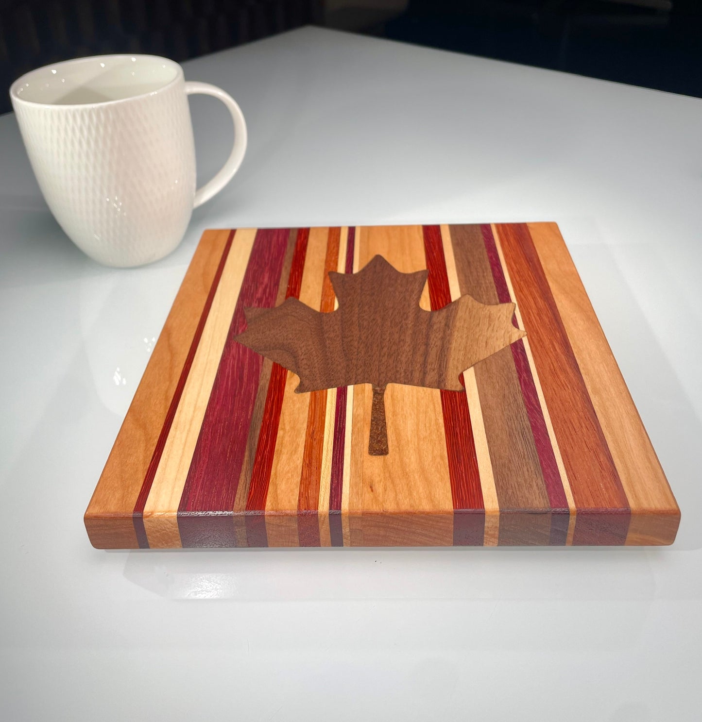 Trivet with Maple Leaf Inlay