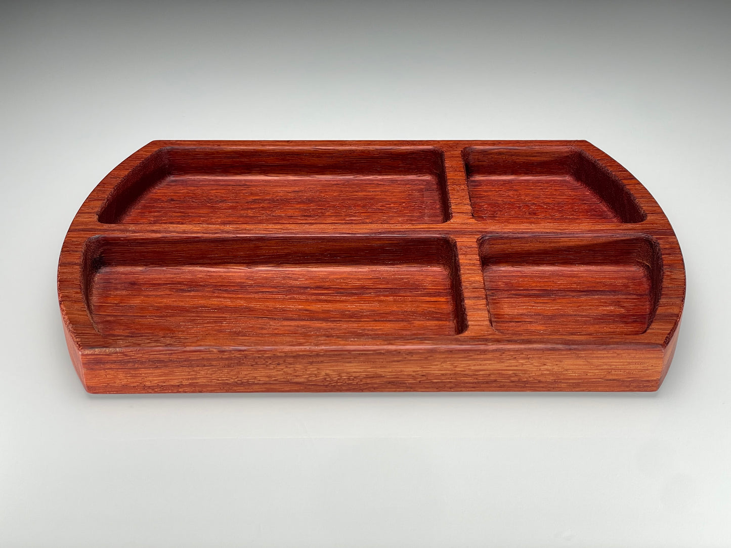 Valet Tray - Zebrawood with 4 Compartments