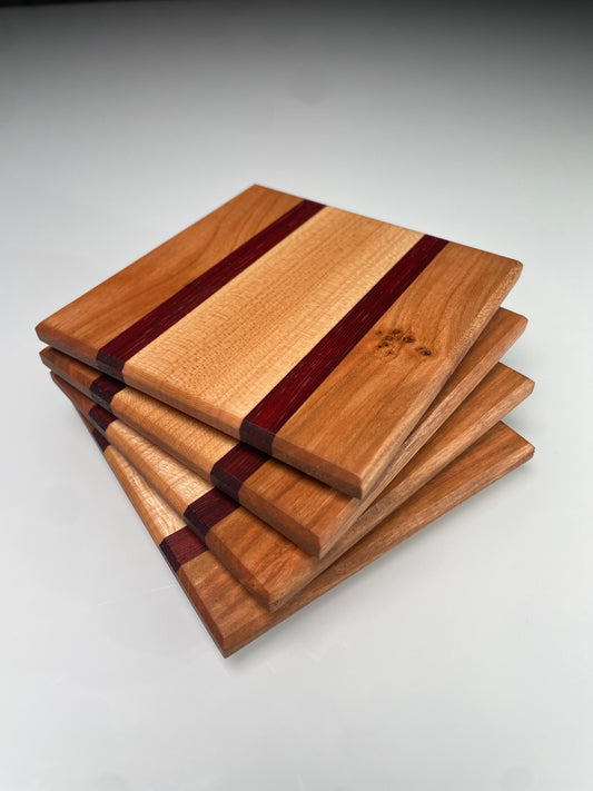 Coasters (Cherry, Padauk & Maple)