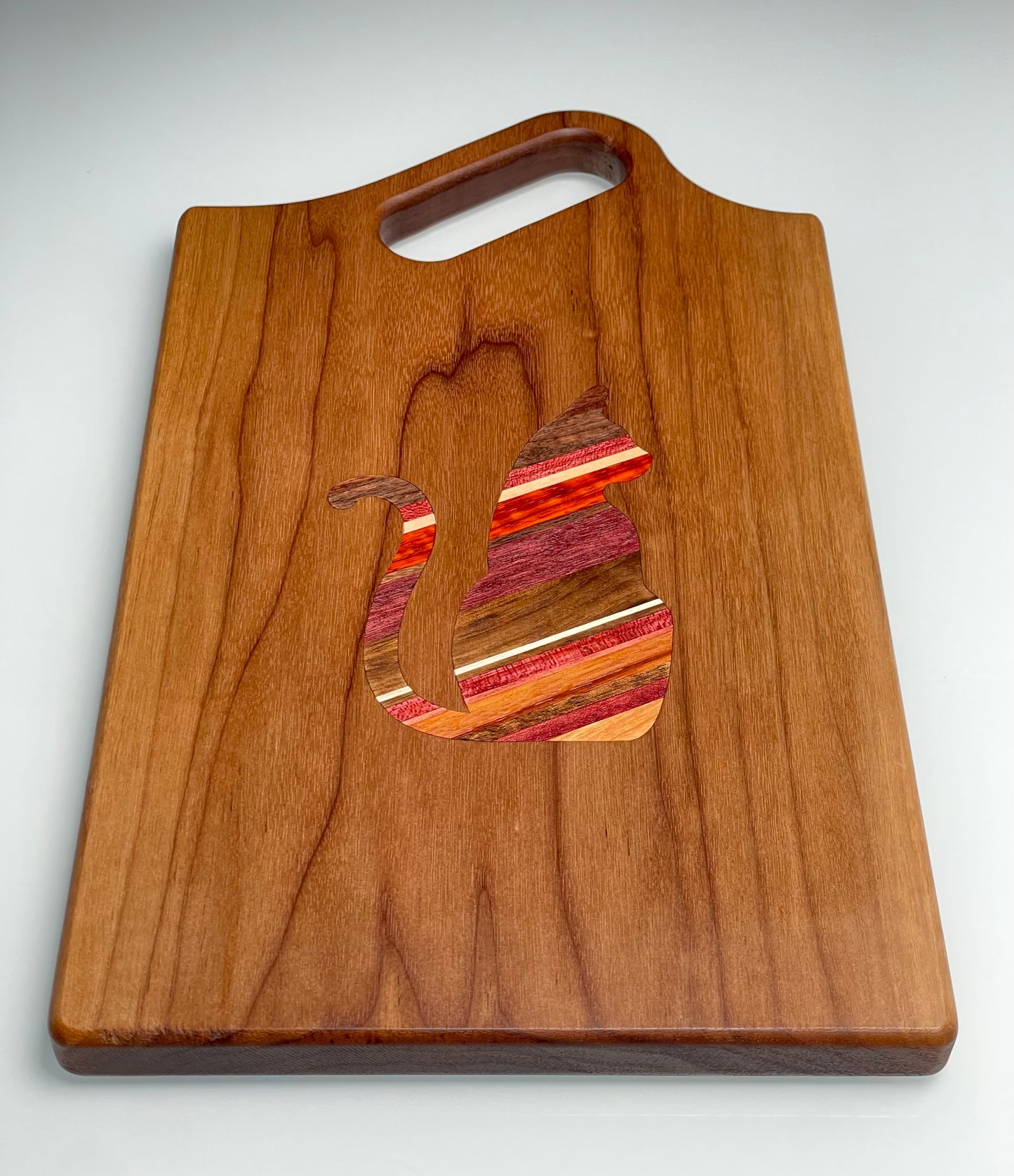 Charcuterie Board with Cat Inlay