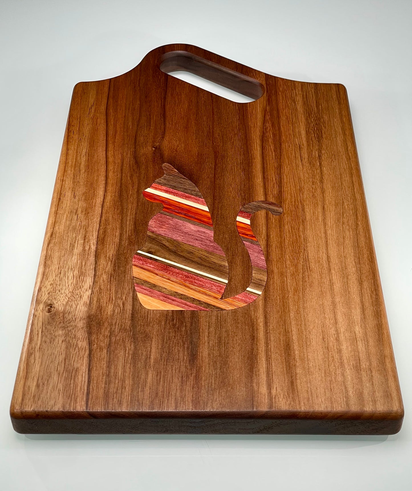 Charcuterie Board with Cat Inlay
