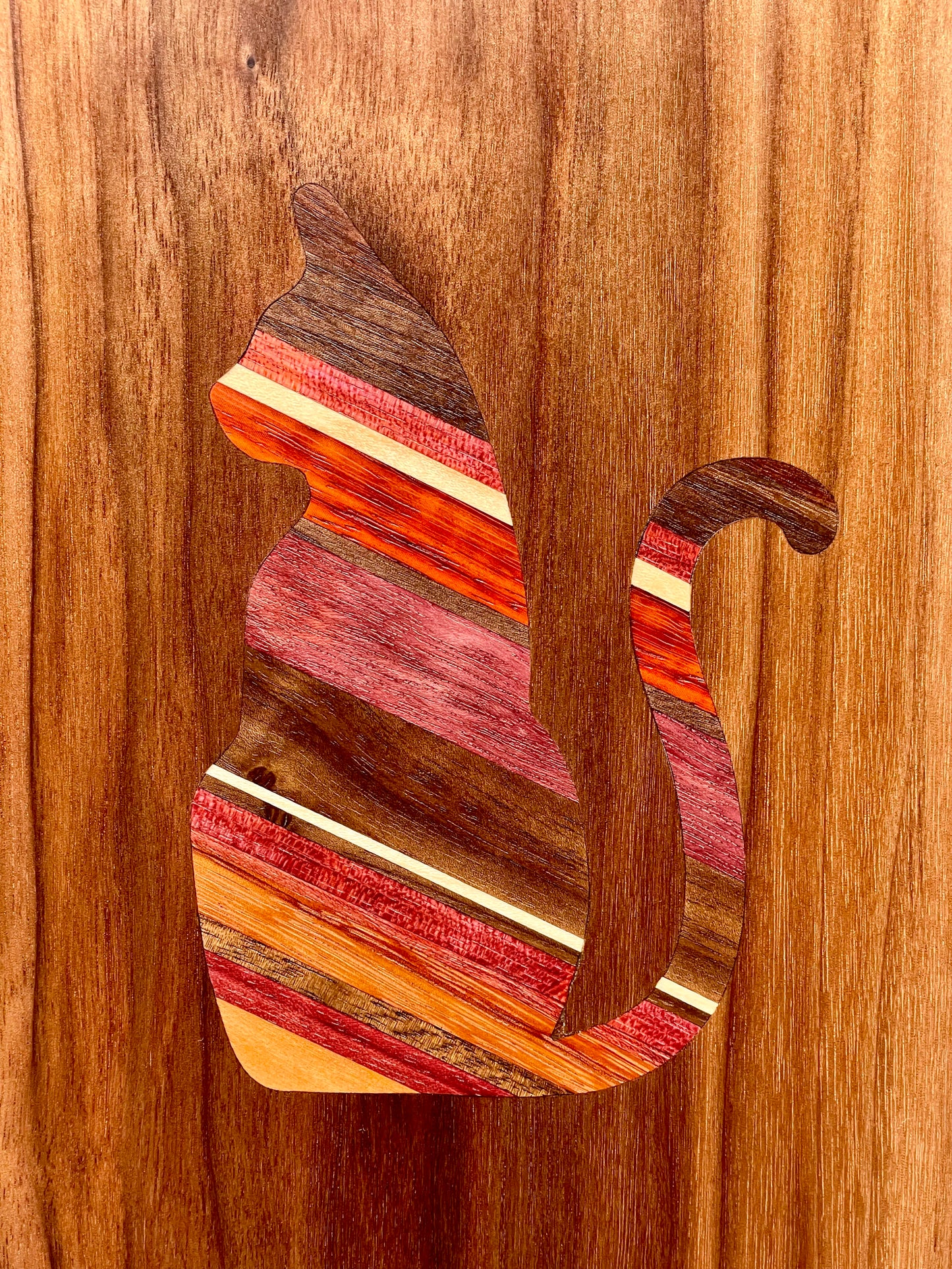 Charcuterie Board with Cat Inlay