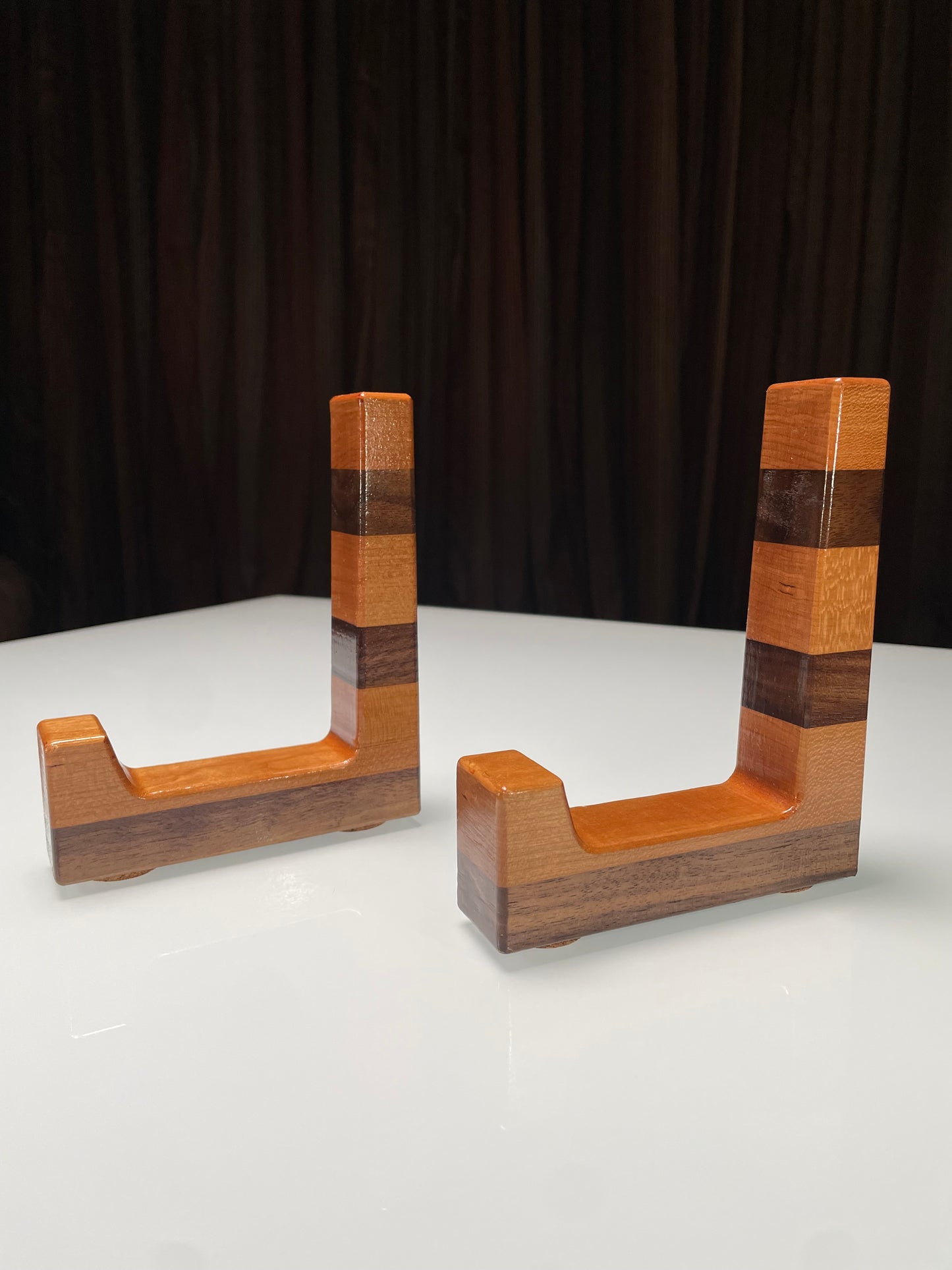 Cutting Board Stands - Cherry & Walnut Linear (PU)