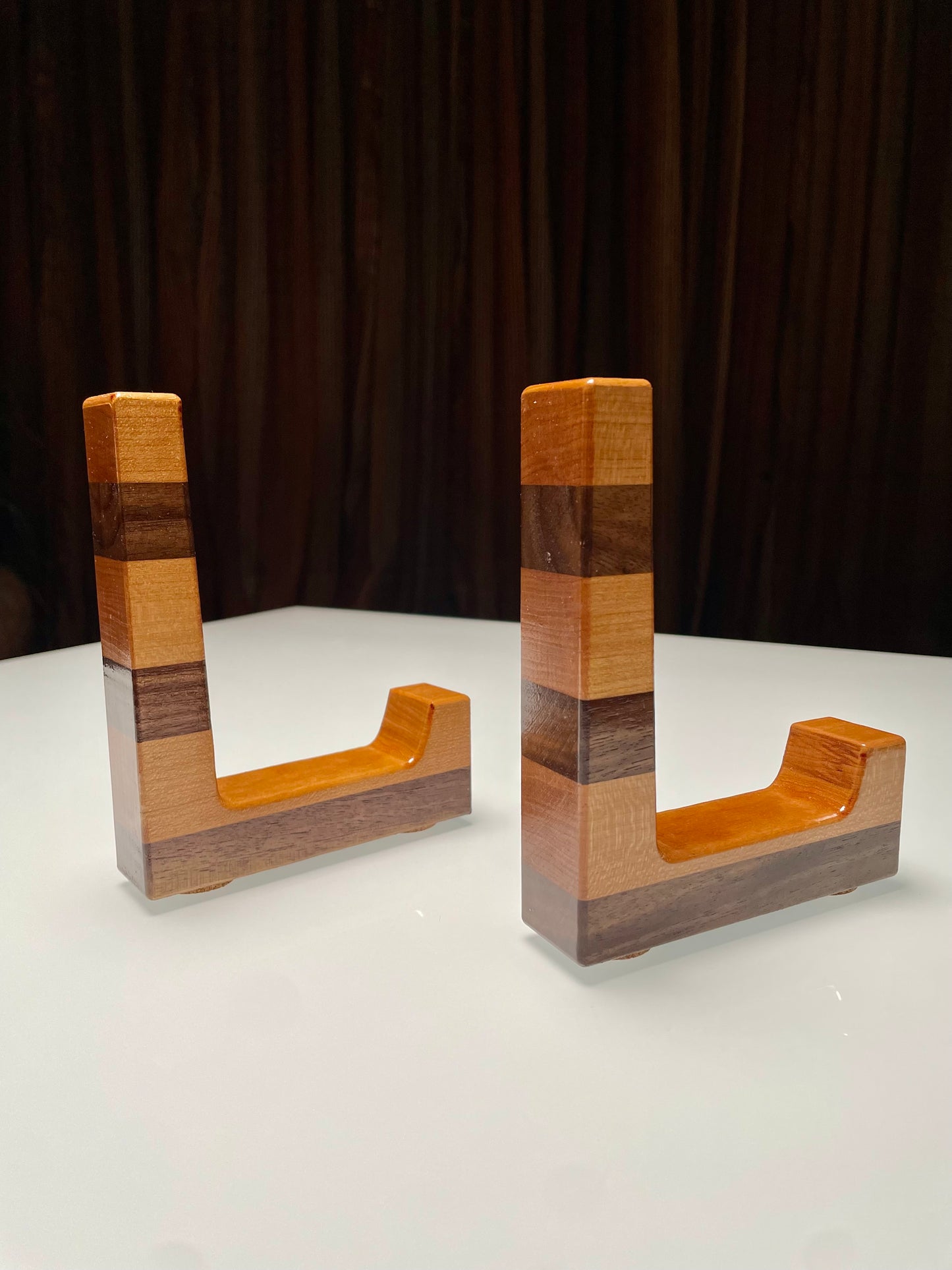Cutting Board Stands - Cherry & Walnut Linear (PU)