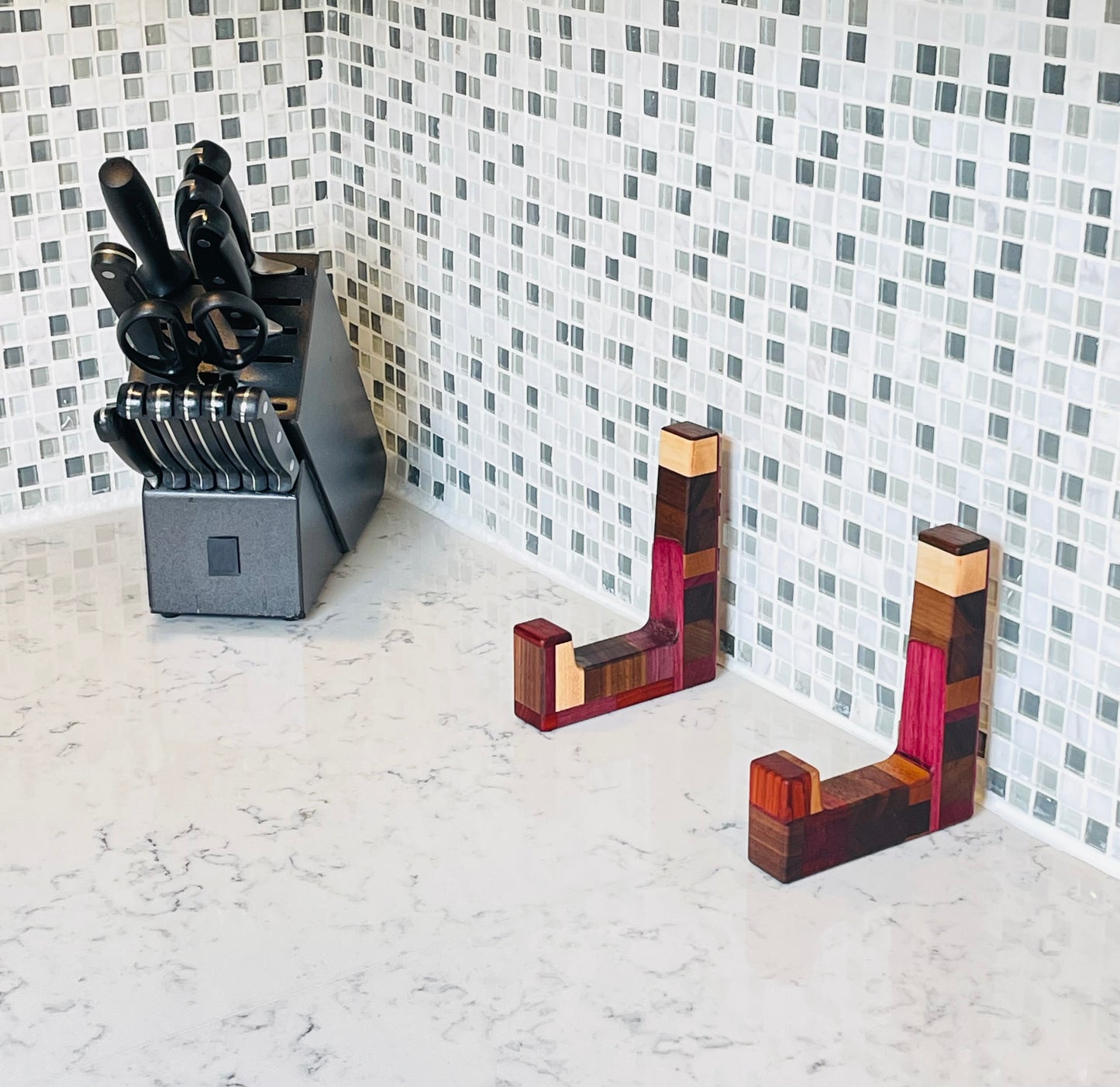 Cutting Board Stands - Zebrawood